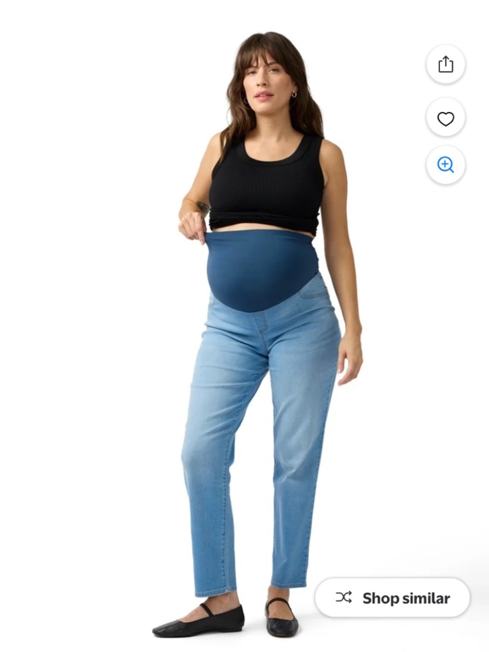Isabel Ingrid + Isabel Maternity Light Blue Straight-Leg Jeans